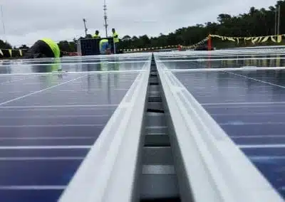 Photo of rows of solar modules lined up