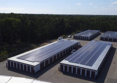 Photo of a completed commercial solar panel installation