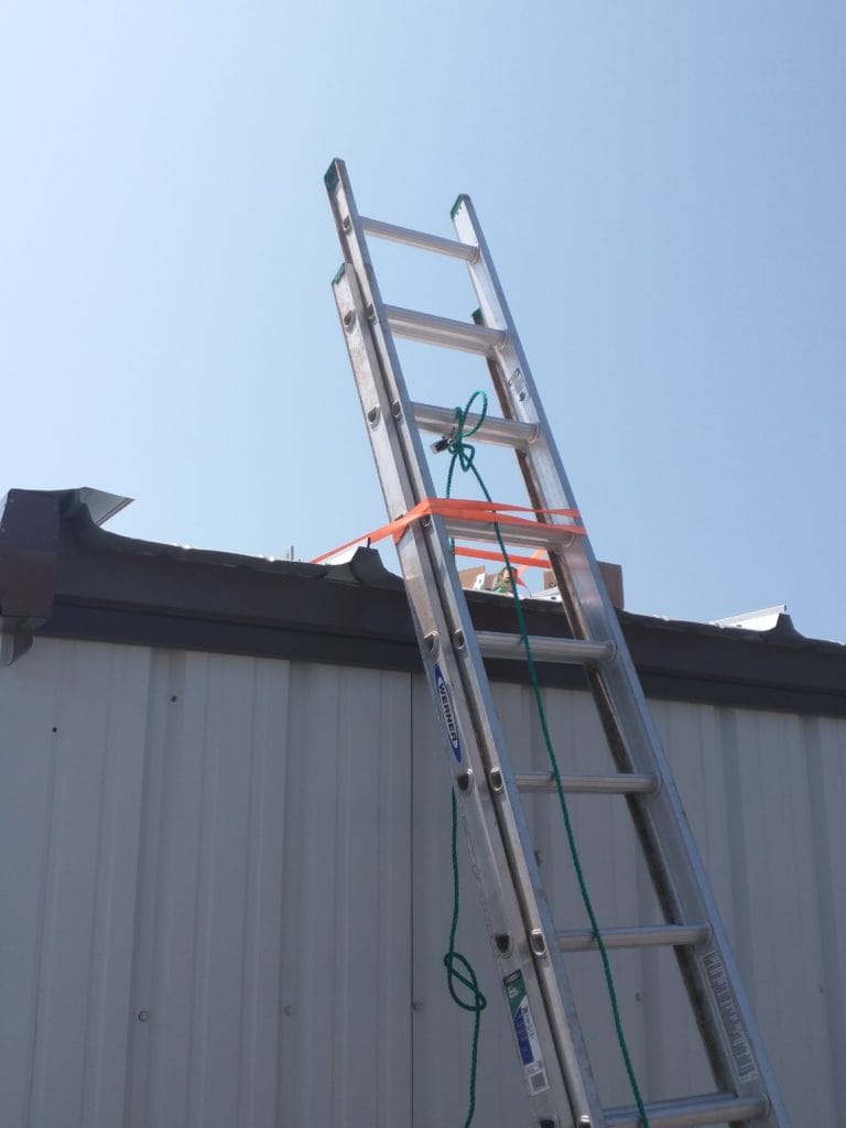 Ladder for Commercial Solar Panel Installation 