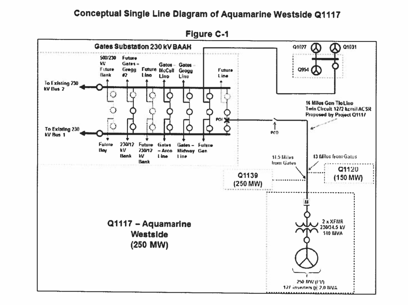 conceptual single line diagram of aquamarine westside