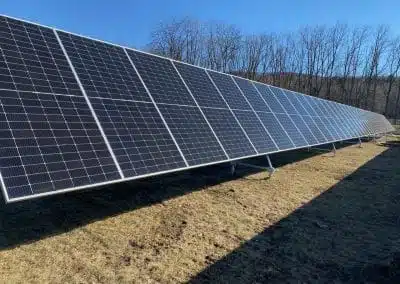 commercial solar farm installation project in Rhode Island by a solar contractor company