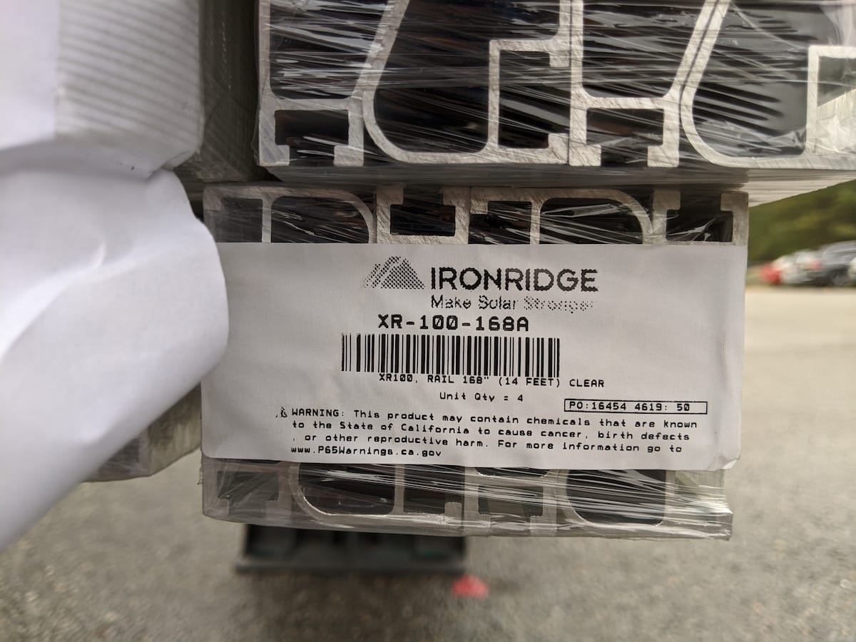 Ironridge solar racking extrusions