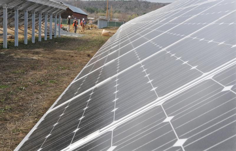 Solar Panels installed in a Massachusetts landfill.