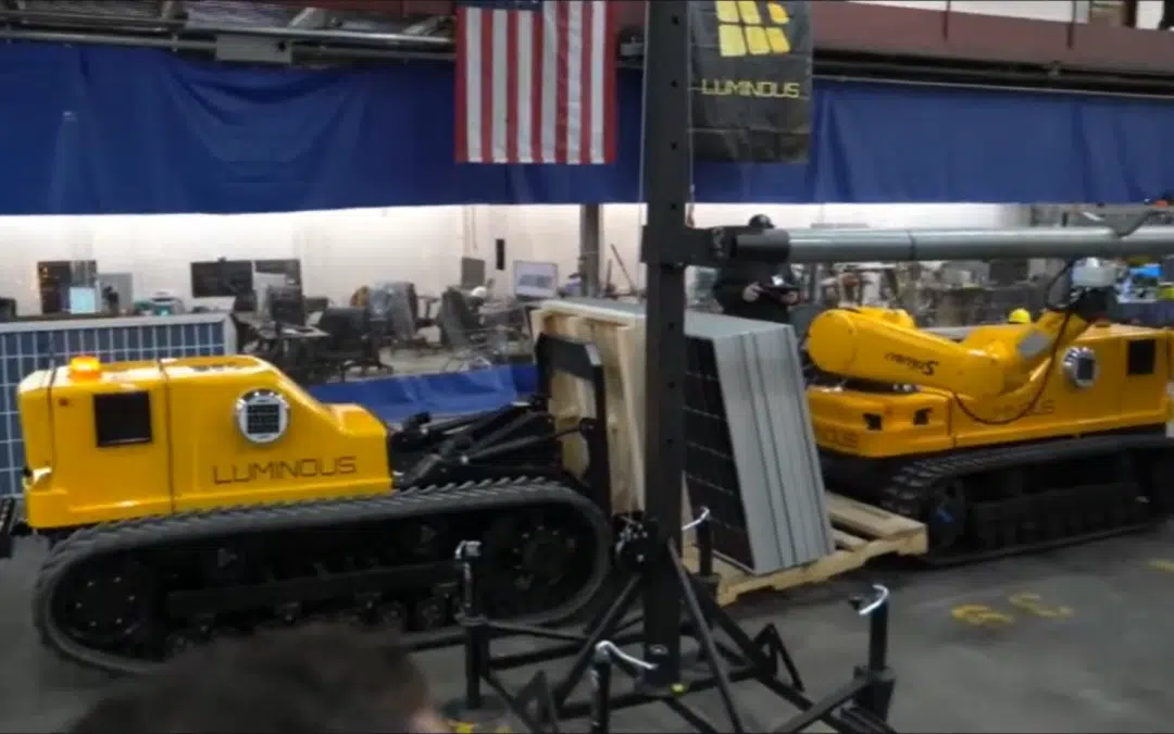 Two robots in the Luminous testing facility