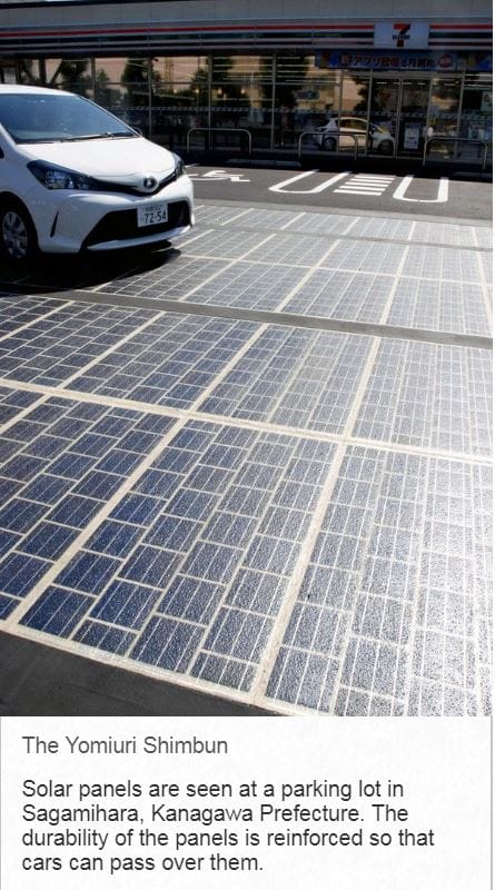 Japan building solar (freaking) parking lots